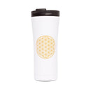 Steel thermos mug