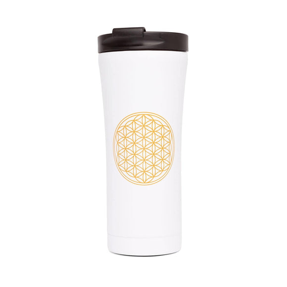 Steel thermos mug