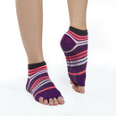 Yoga socks - Gaiam - Halftoe toe socks, striped