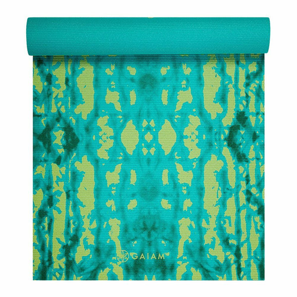Käännettävä joogamatto - Gaiam - Turquoise Lotus, 6 mm