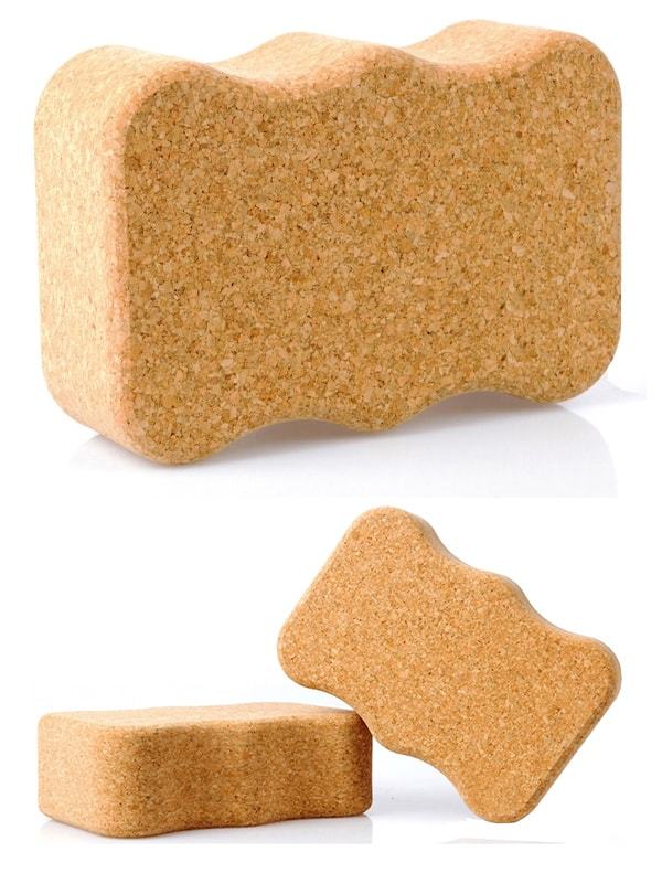 Yoga brick - Cork, wave