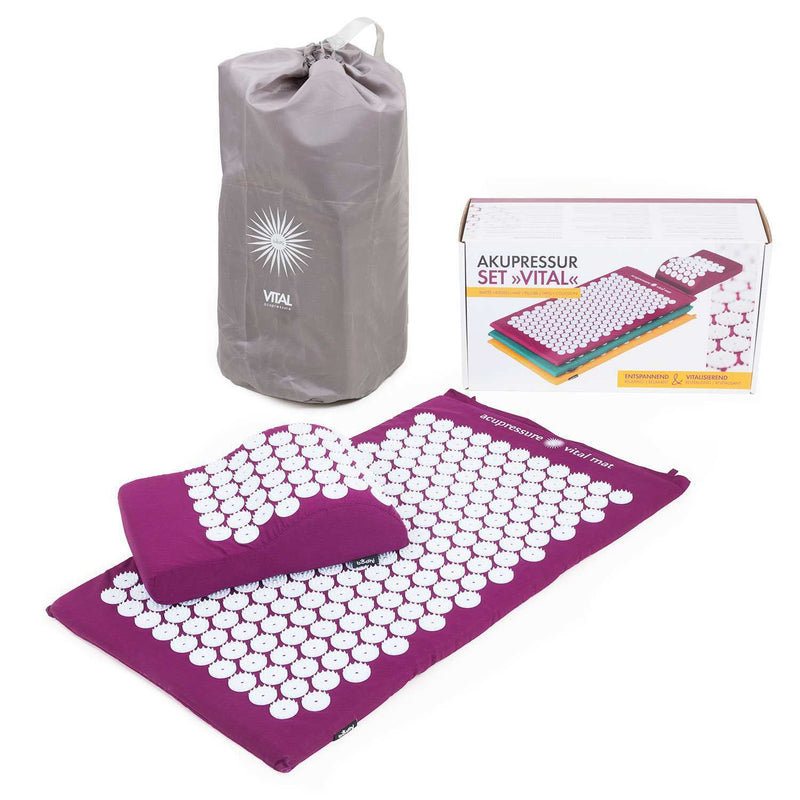 Vital acupressure set, incl. mat, pillow and carrying bag