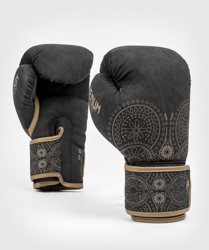 Boxing Gloves - Venum - 'Santa Muerte Dark Side' - Black/Brown