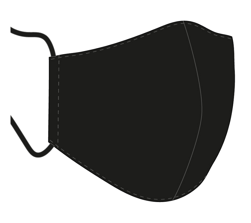 Ergonomically designed 3-layer face mask