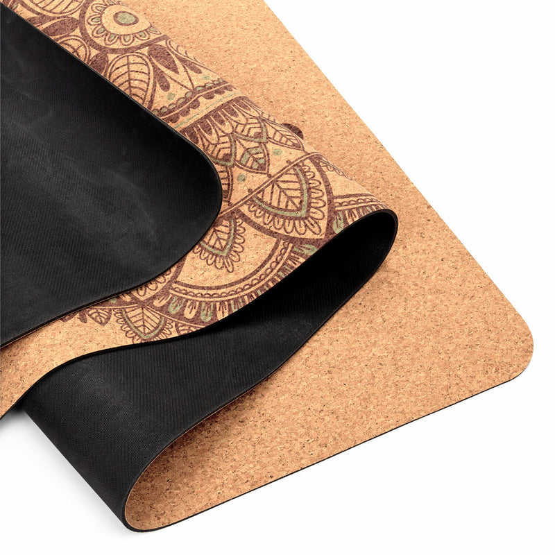 Yoga mat - Bodhi - Cork - Two-tone Mandala