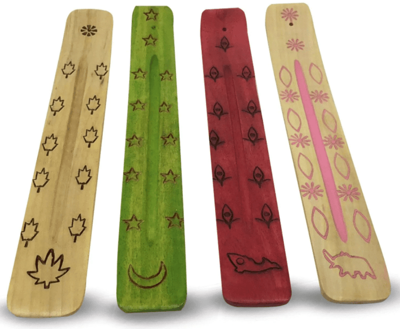 Wooden incense holder - Green Tree - Mango tree