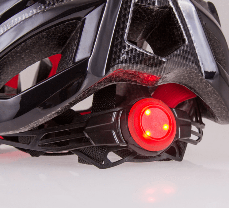 Bicycle helmet with rear light