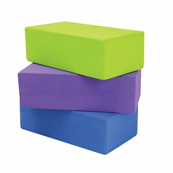 Yoga brick, foam, 3 color options