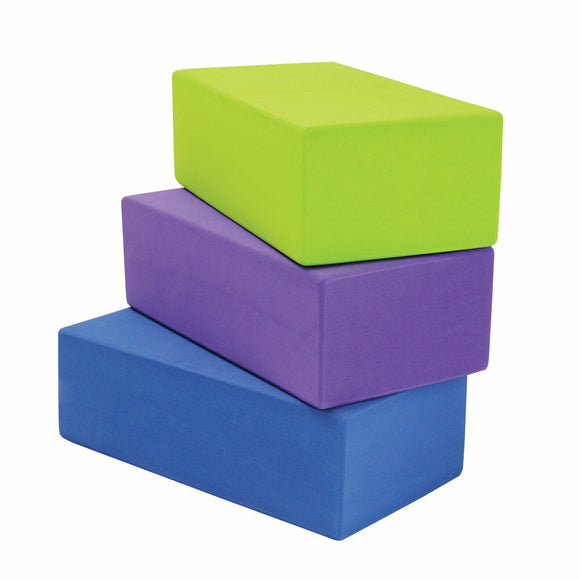 Yoga brick, foam, 3 color options