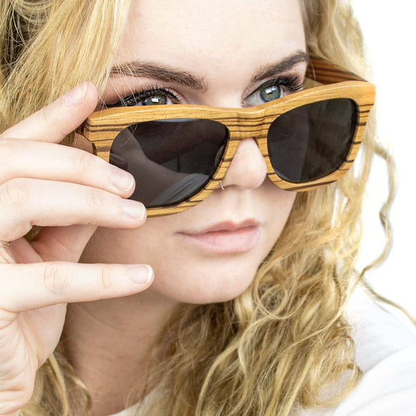 Sunglasses, - Myga - zebra wood