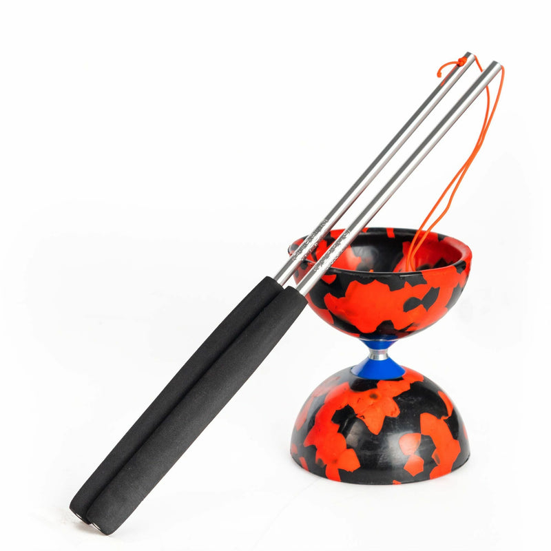 Diabolo set with aluminum sticks