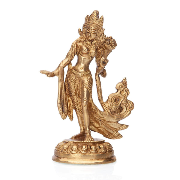 Brass statue - Bodhi - Dancing Tara