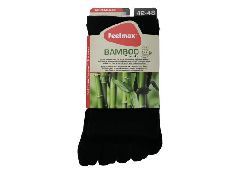 Flip-flops - Feelmax - Bamboo, black