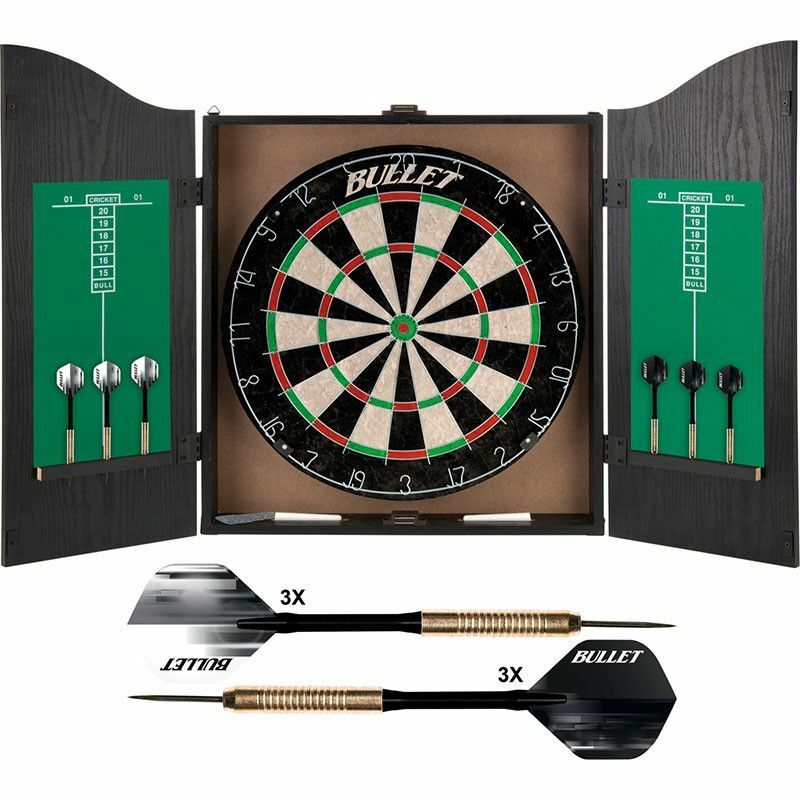 Home Center Darts board in the cabinet