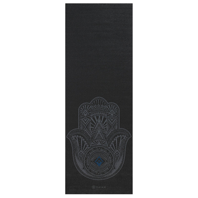 Yoga mat - Gaiam - Gray Hamsa, 4 mm