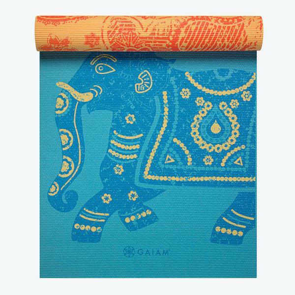 Reversible yoga mat - Gaiam - Elephant, 6 mm