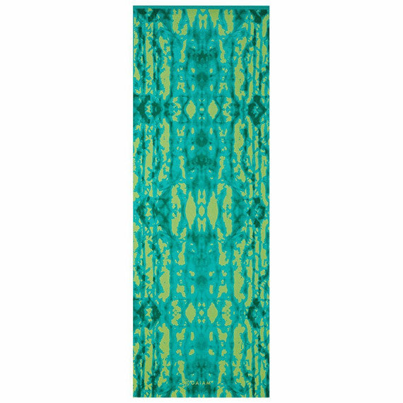 Reversible yoga mat - Gaiam - Turquoise Lotus, 6 mm