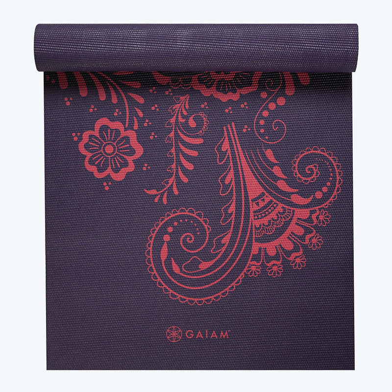 Yoga mat - Gaiam - Aubergine Swirl, 6mm