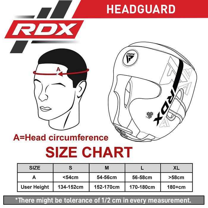 Boxing helmet - RDX - F6 Kara, black