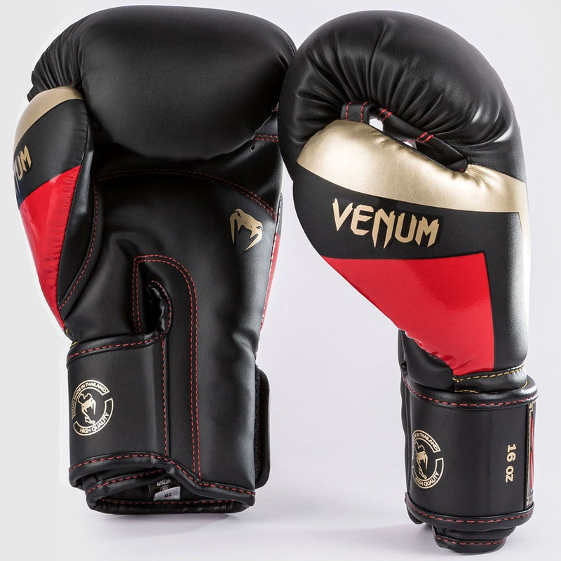 Boxing Gloves - Venum - 'Elite' - Black/Gold/Red