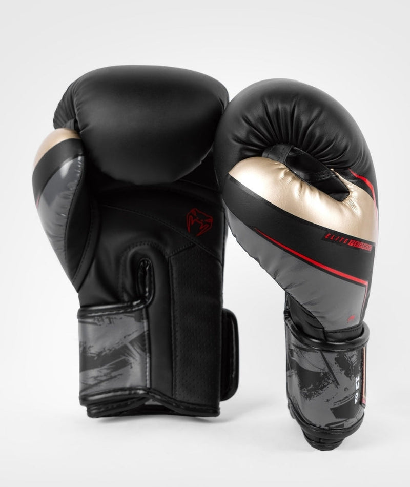 Boxing Gloves - Venum - 'Elite Evo' - Black/Gold/Red