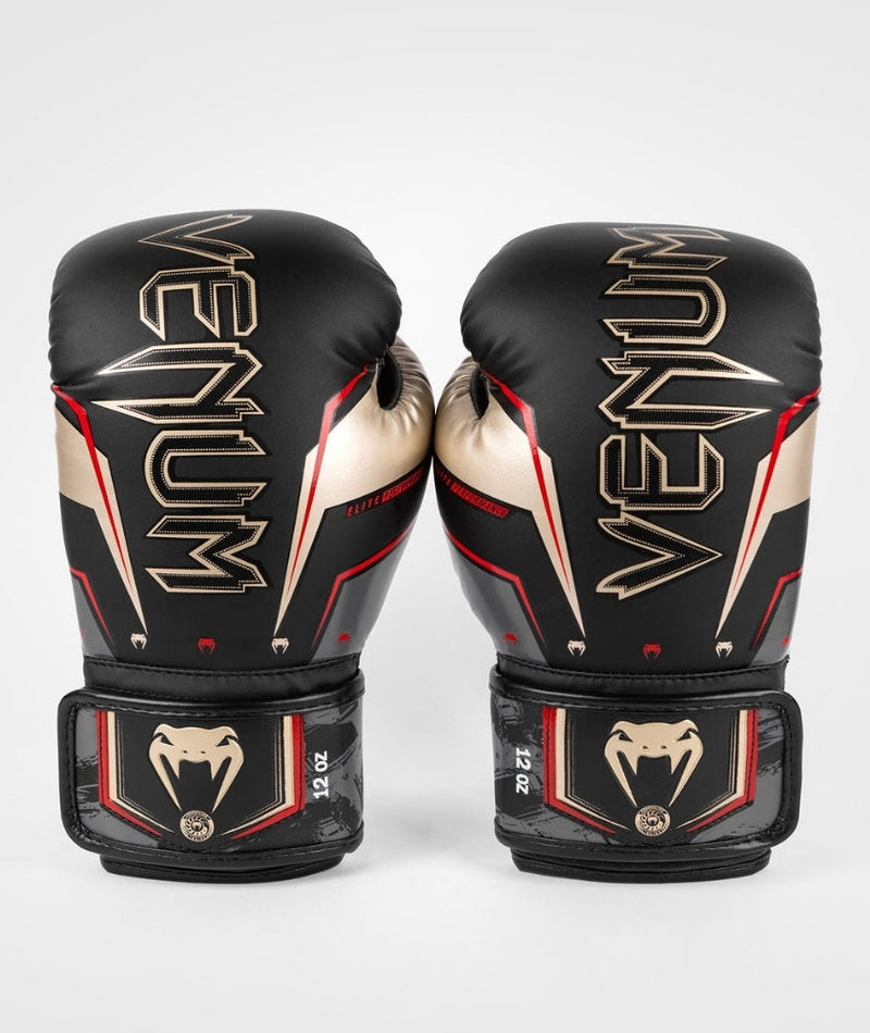 Boxing Gloves - Venum - 'Elite Evo' - Black/Gold/Red