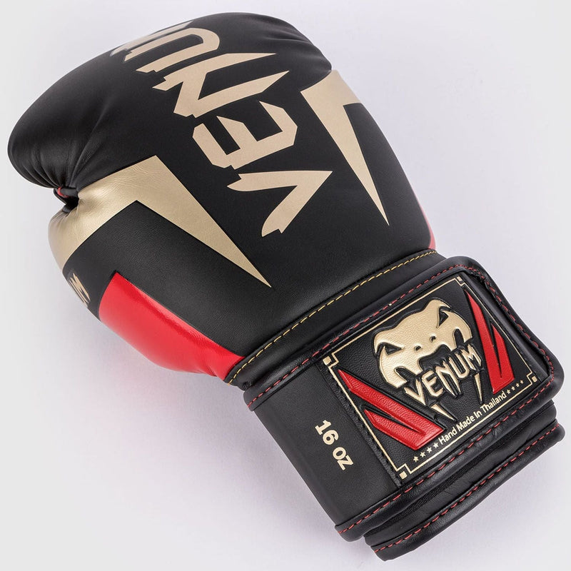 Boxing Gloves - Venum - 'Elite' - Black/Gold/Red