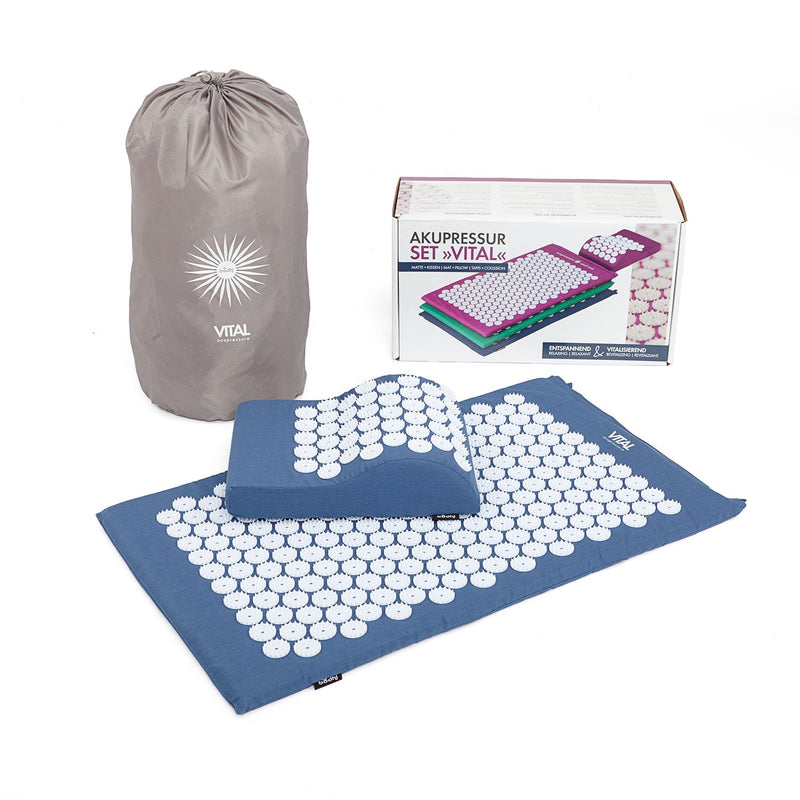 Vital acupressure set, incl. mat, pillow and carrying bag