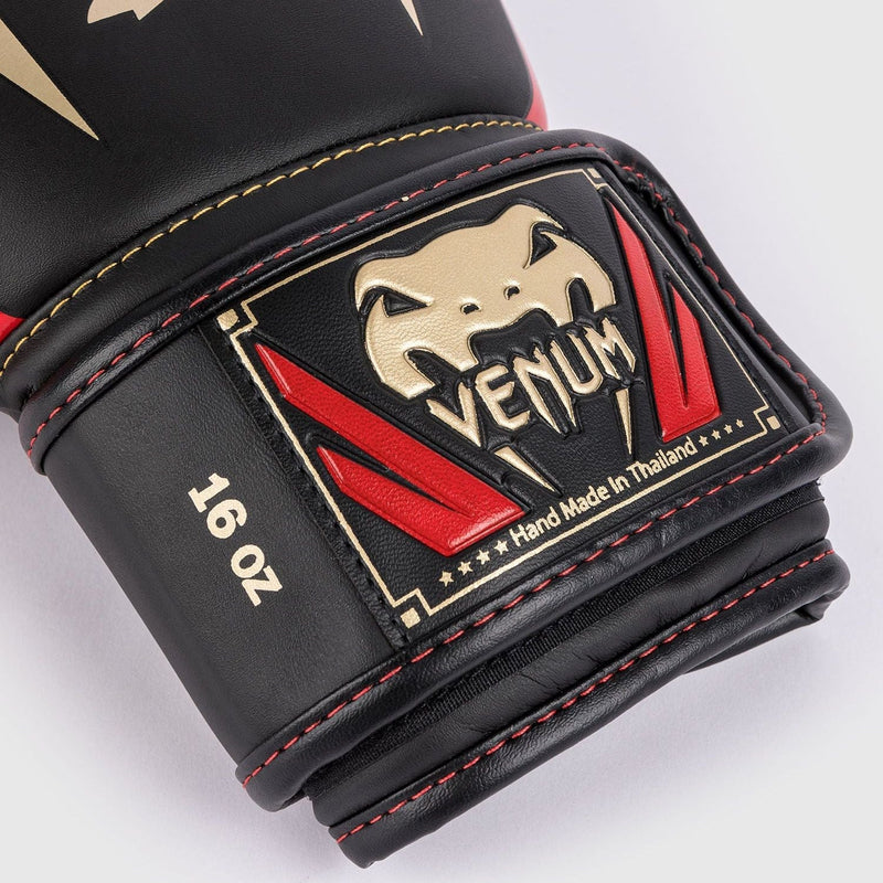 Boxing Gloves - Venum - 'Elite' - Black/Gold/Red