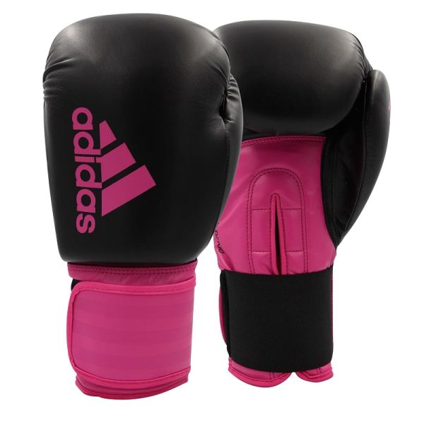 Boxing Gloves - Adidas - 'Hybrid 100' - Women's - Black/Pink