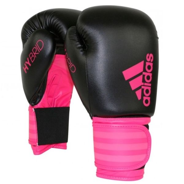 Boxing Gloves - Adidas - 'Hybrid 100' - Women's - Black/Pink