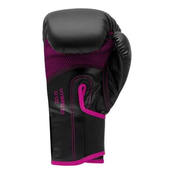 Boxing Gloves - Adidas - 'Hybrid 80' - Black/Pink