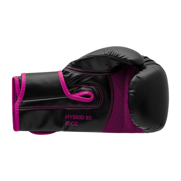 Boxing Gloves - Adidas - 'Hybrid 80' - Black/Pink