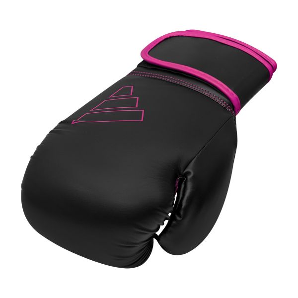 Boxing Gloves - Adidas - 'Hybrid 80' - Black/Pink