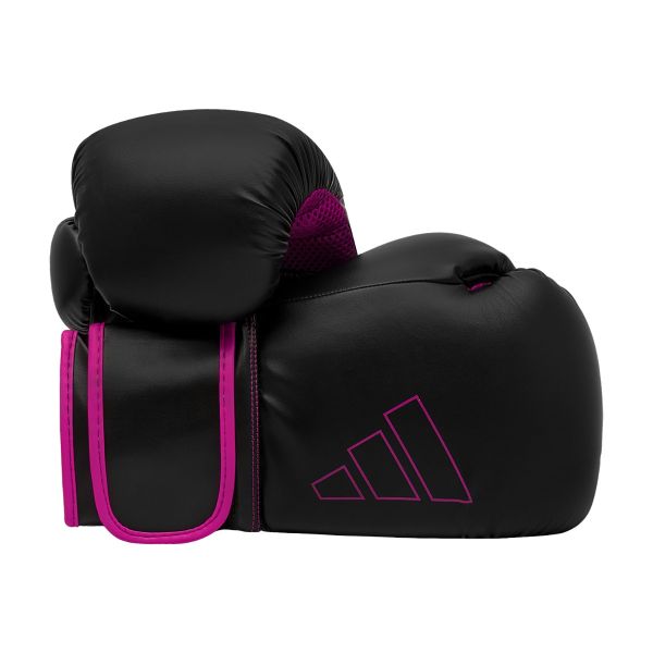 Boxing Gloves - Adidas - 'Hybrid 80' - Black/Pink