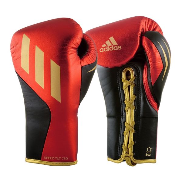 Boxing Gloves - Adidas - 'Speed ​​TILT 750' - Lace Up - Red/Gold/Black