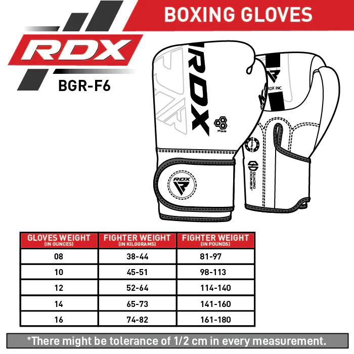 Boxing Gloves - RDX - 'F6 KARA' - Black/Red