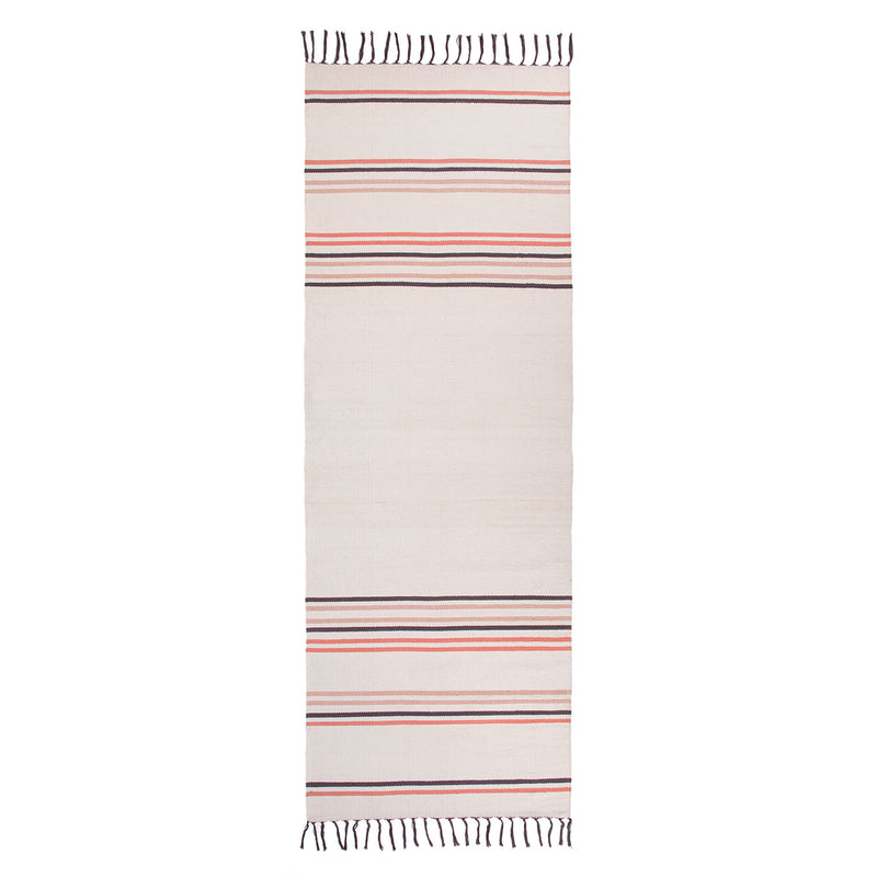 Striped yoga mat with tassels