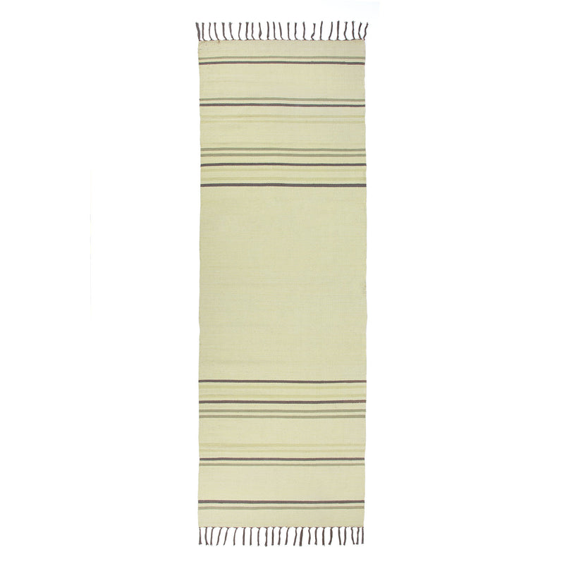 Striped yoga mat with tassels