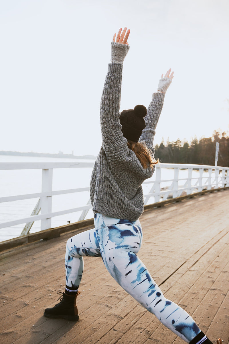 Yoga leggings - Njálla Clothing - Rauduskiuvu, blue