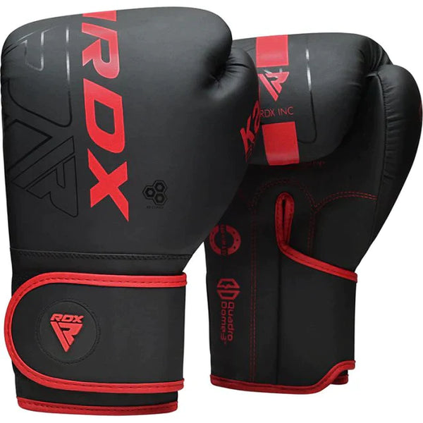 Boxing Gloves - RDX - 'F6 KARA' - Black/Red