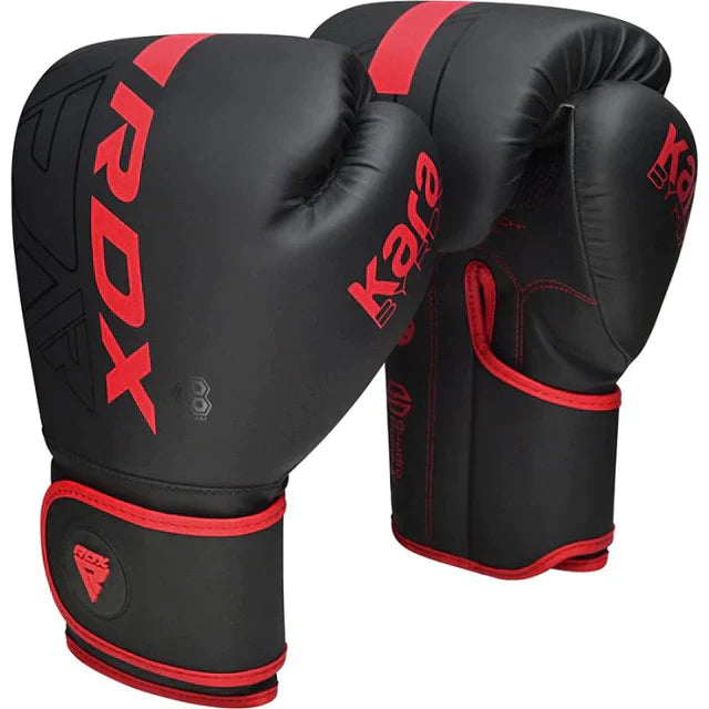 Boxing Gloves - RDX - 'F6 KARA' - Black/Red