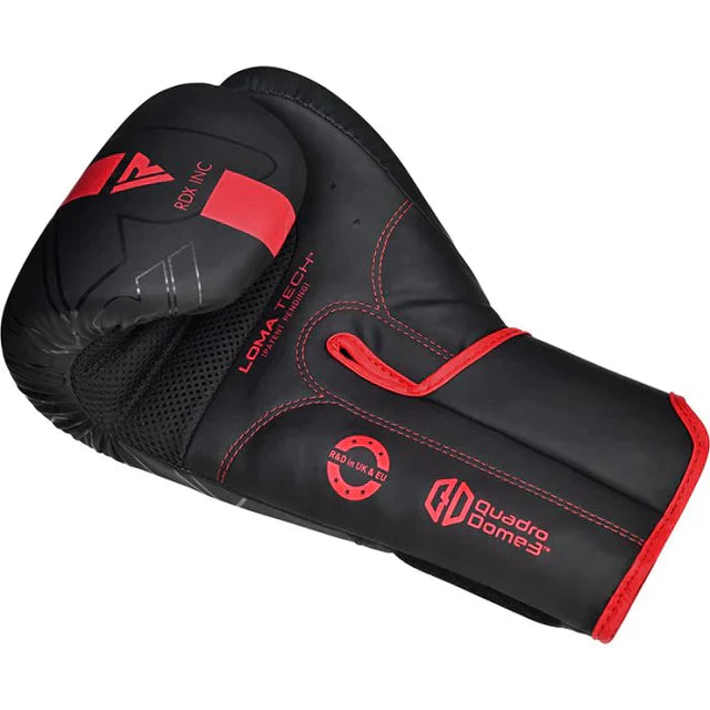 Boxing Gloves - RDX - 'F6 KARA' - Black/Red