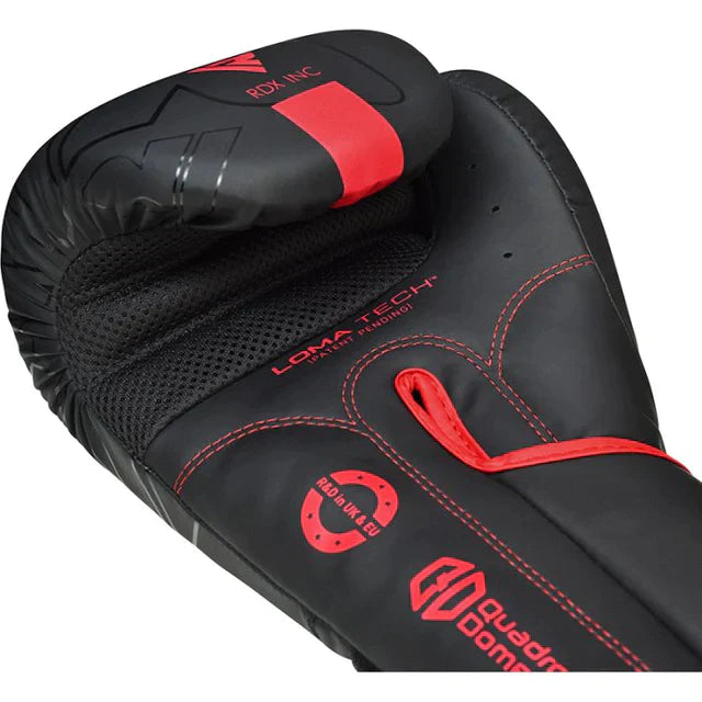 Boxing Gloves - RDX - 'F6 KARA' - Black/Red