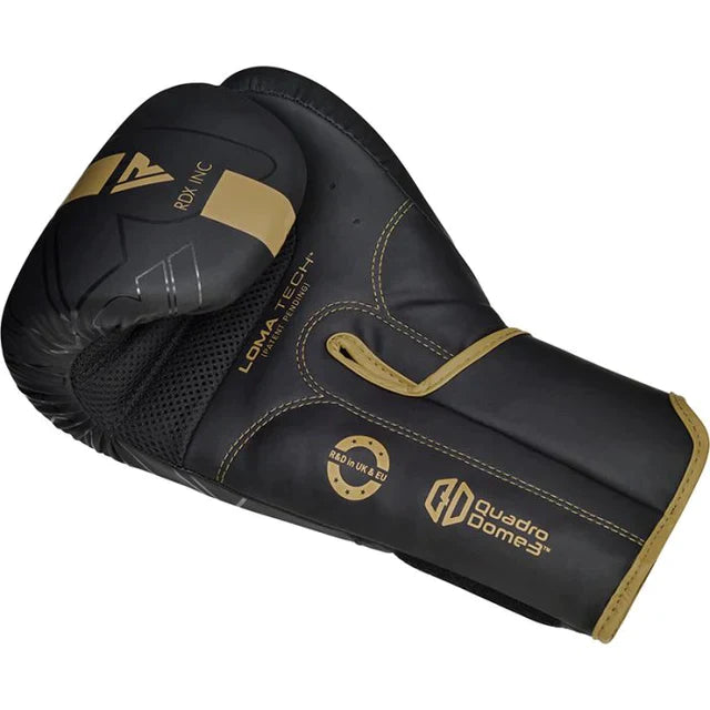 Boxing Gloves - RDX - 'F6 KARA' - Black/Gold