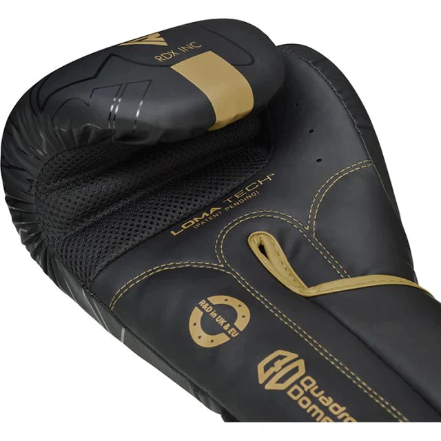 Boxing Gloves - RDX - 'F6 KARA' - Black/Gold