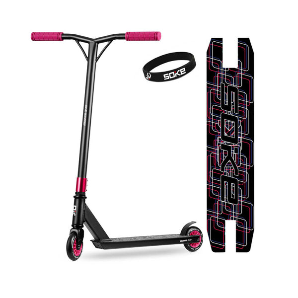 Skateboard - SOKE EVO - Black/Pink