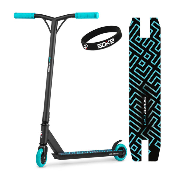 Skateboard - SOKE EVO - Black/Turquoise