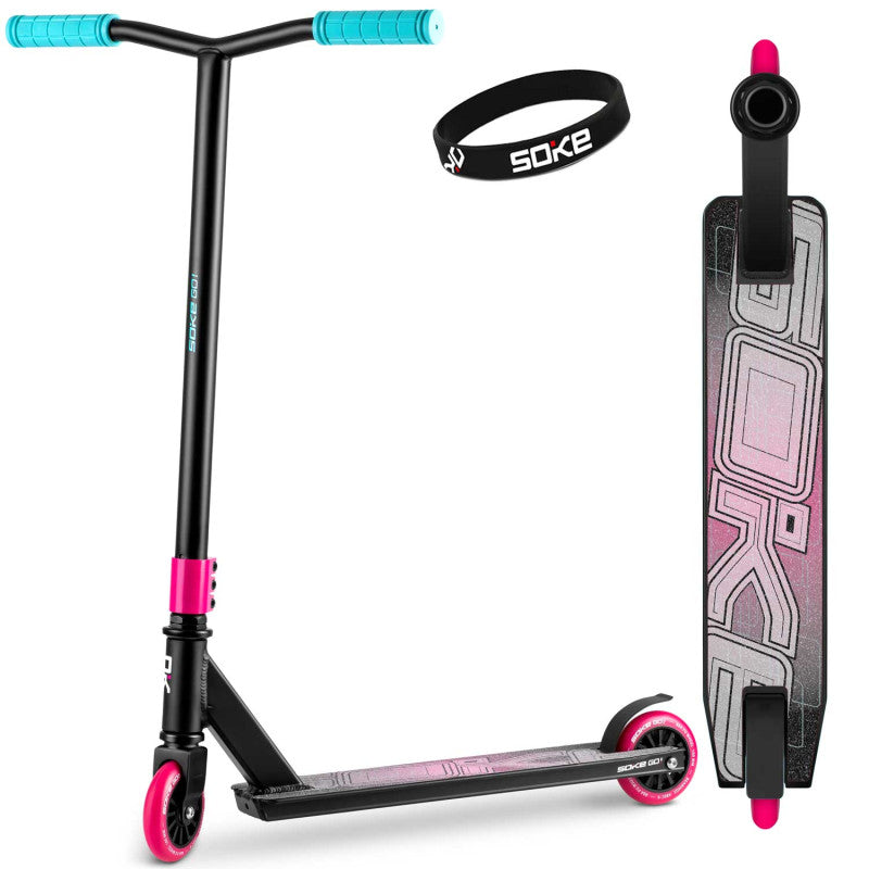 Skateboard - SOKE GO! - Black/Pink