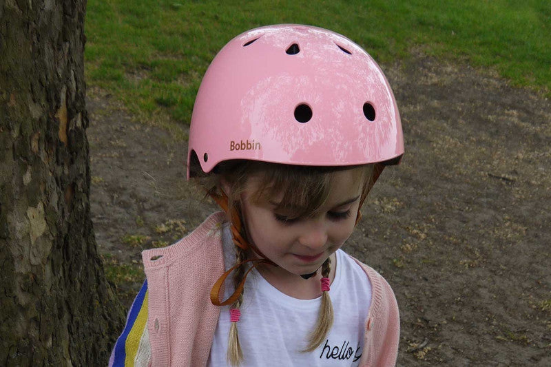 Children's bike helmet - Bobbin - Starling Blossom pink